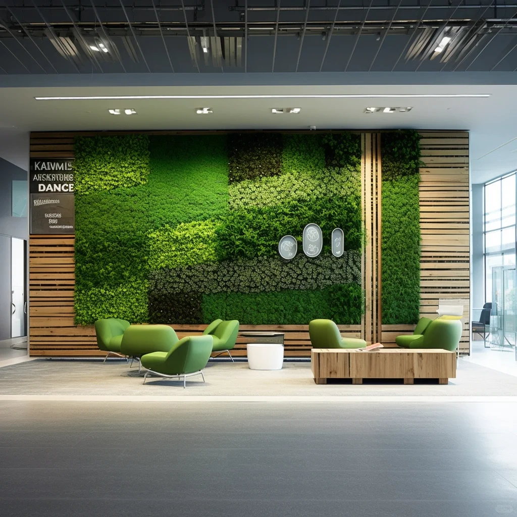 绿植文化墙设计制作,商业空间中的生态艺术