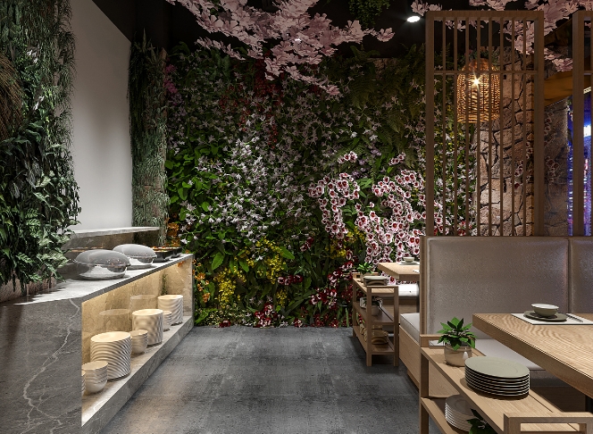 餐厅植物墙制作 让餐厅与众不同